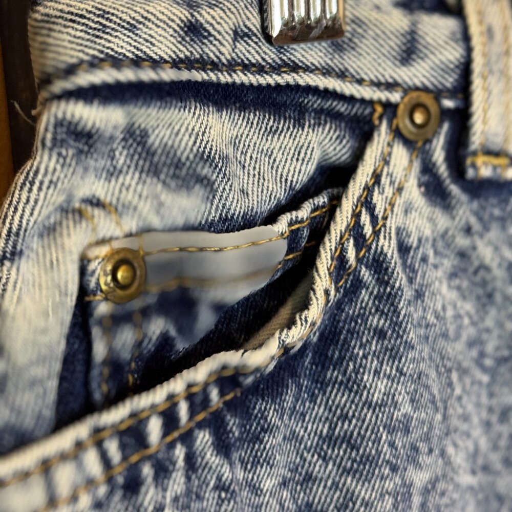 ๐ซ Vintage 90s Acid Wash High Rise Denim Skirt Sz M - Picture 3 of 6